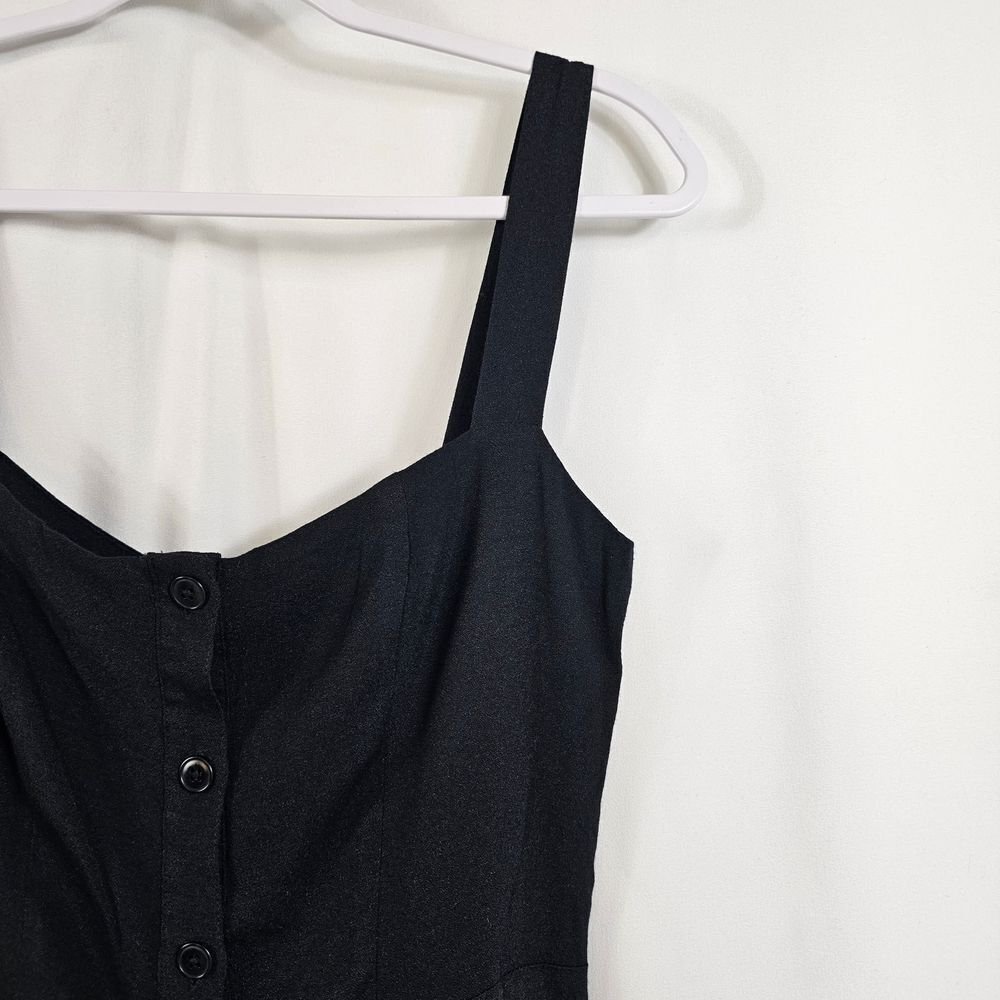 Reformation Wide Leg Jumpsuit in Black - Size 8 - Picture 4 of 9